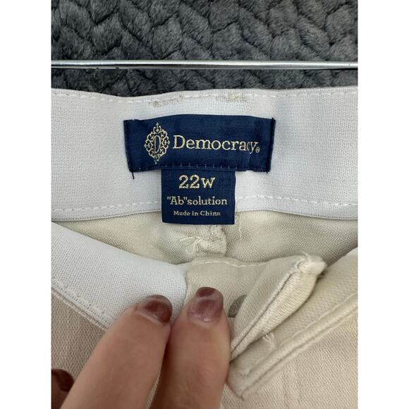 NWT Democracy Off White Denim Jeans 22W Ab Solution - Picture 5 of 11